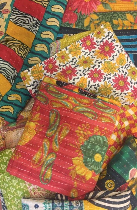 Colourful patterned textiles