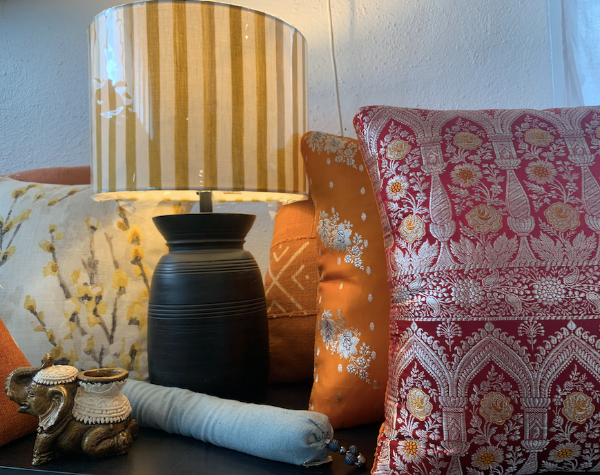 Lampshades in the shop